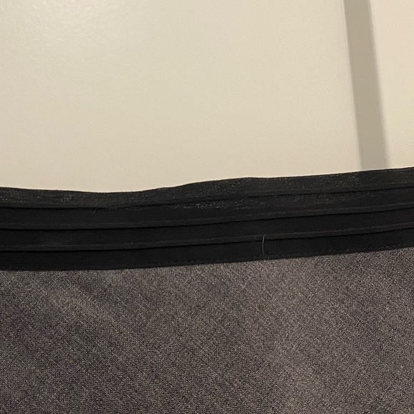 Gorgeous gray A-line skirt with lace trim. - Picture 3 of 4